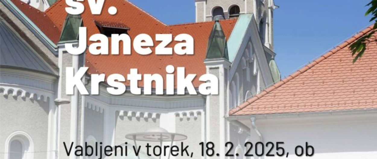 Kulturna dediscina cerkve sv. Janeza Krstnika vabilo vodenje