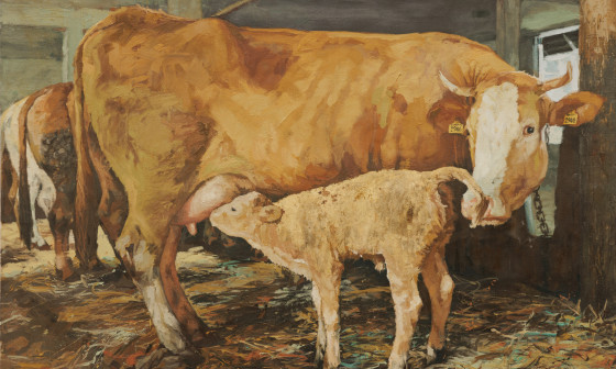 Lara Je e Brezmade no spo etje 2014 olje na platnu 270x190 cm