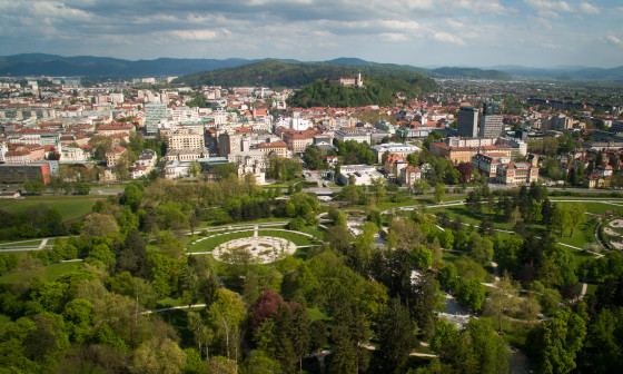 pogled na zeleno Ljubljano