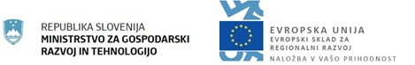 Logo EU sklad za regionalni razvoj in logo Ministrstva za gospodarski razvoj