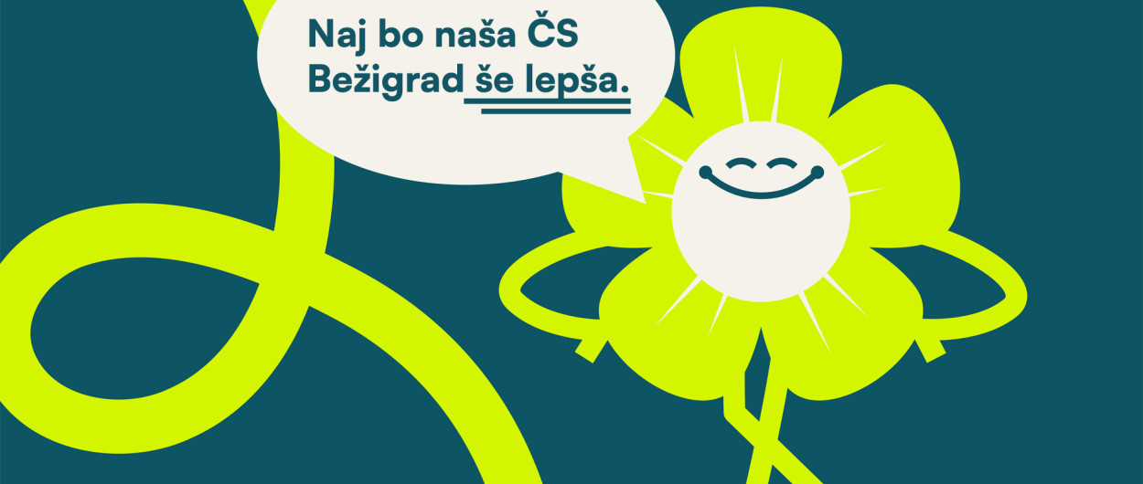 Banner Za lepšo Ljubljano, ČS Bežigrad. Vir: MOL