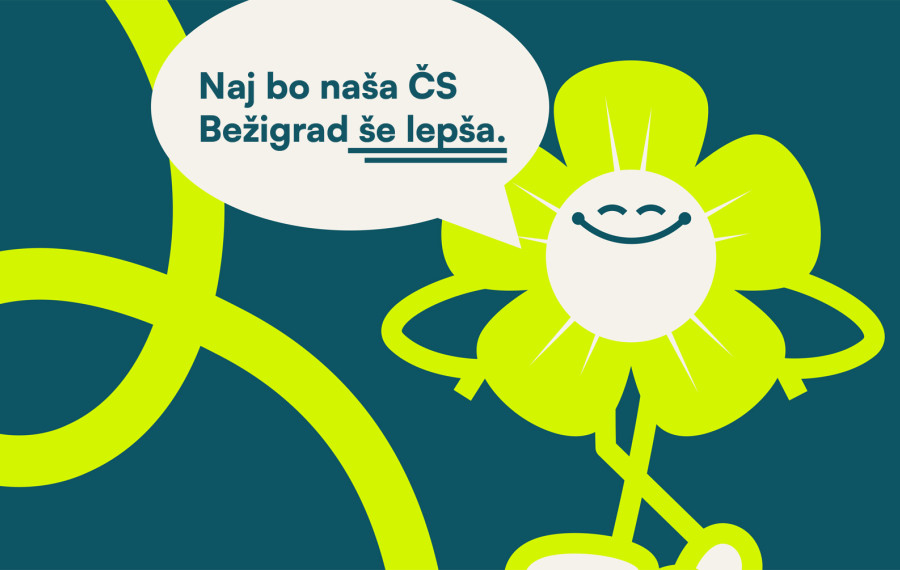 Banner Za lepšo Ljubljano, ČS Bežigrad. Vir: MOL