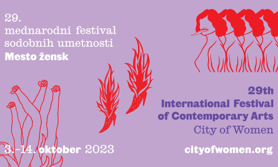 Banner festivala Mesto žensk