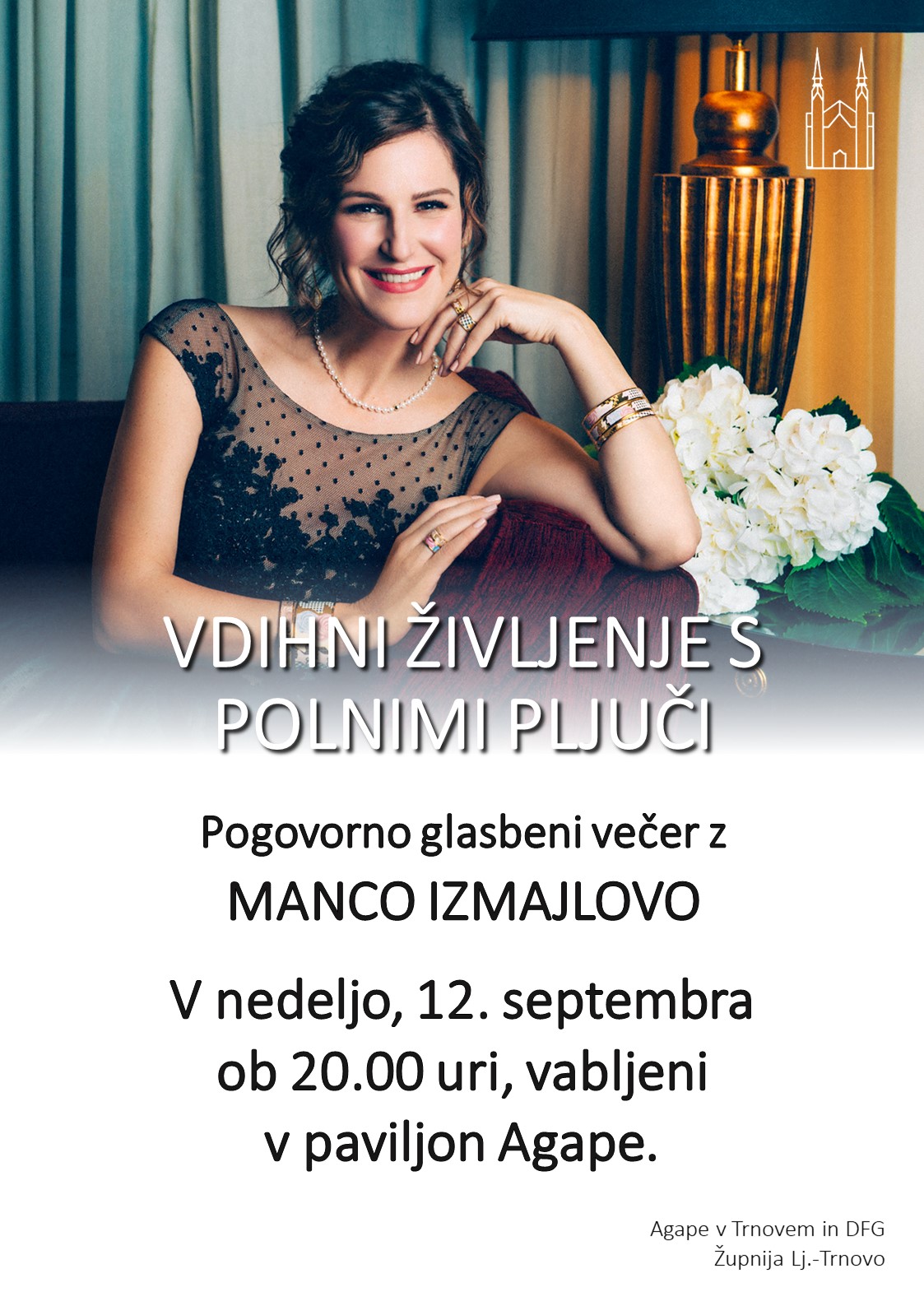 Manca Izmajlova VDIHNI ZIVLJENJE S POLNIMI PLJUCI vabilo