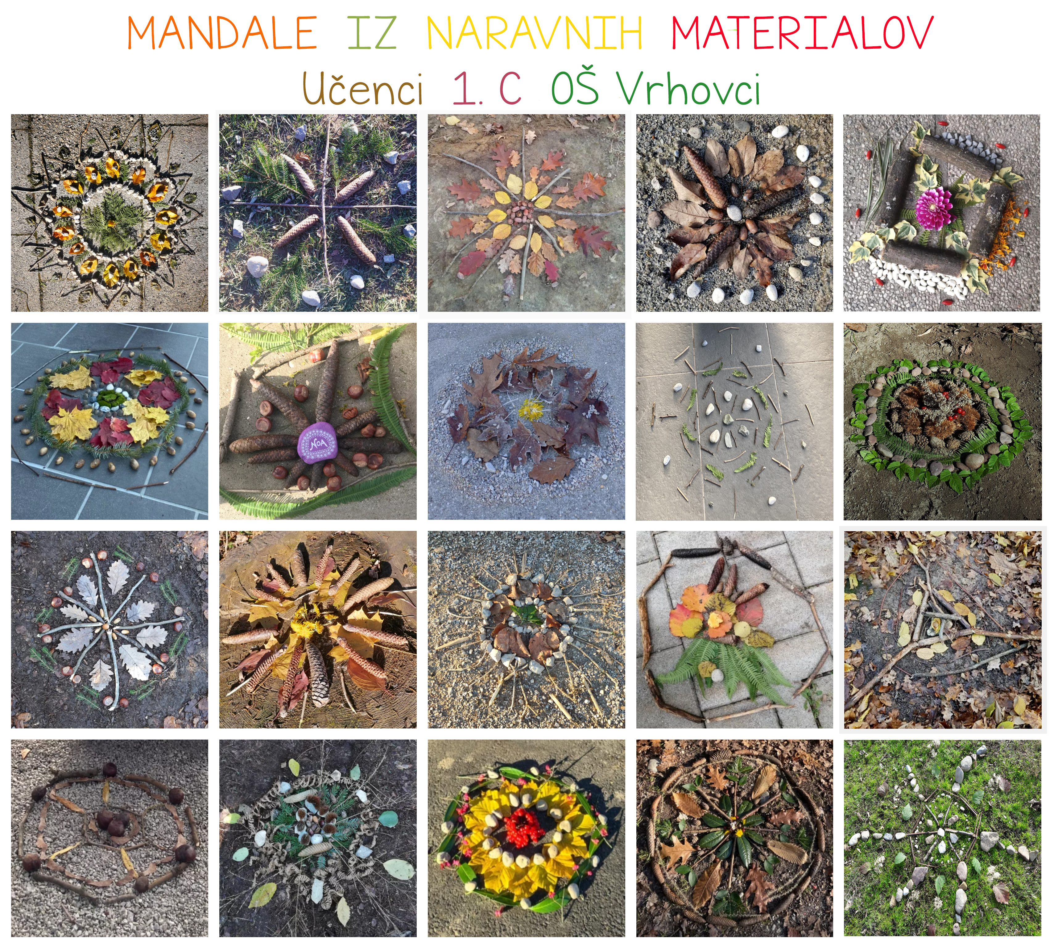 Mandale iz naravnih materialov 1c OS Vrhovci