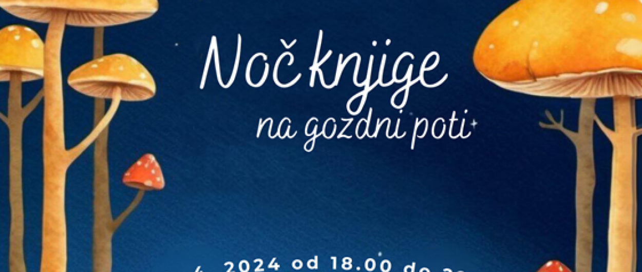 Letak Noč knjige na gozdni poti. Vir: Mala ulica