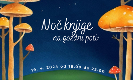 Letak Noč knjige na gozdni poti. Vir: Mala ulica