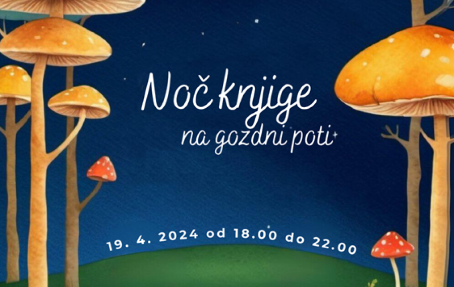 Letak Noč knjige na gozdni poti. Vir: Mala ulica