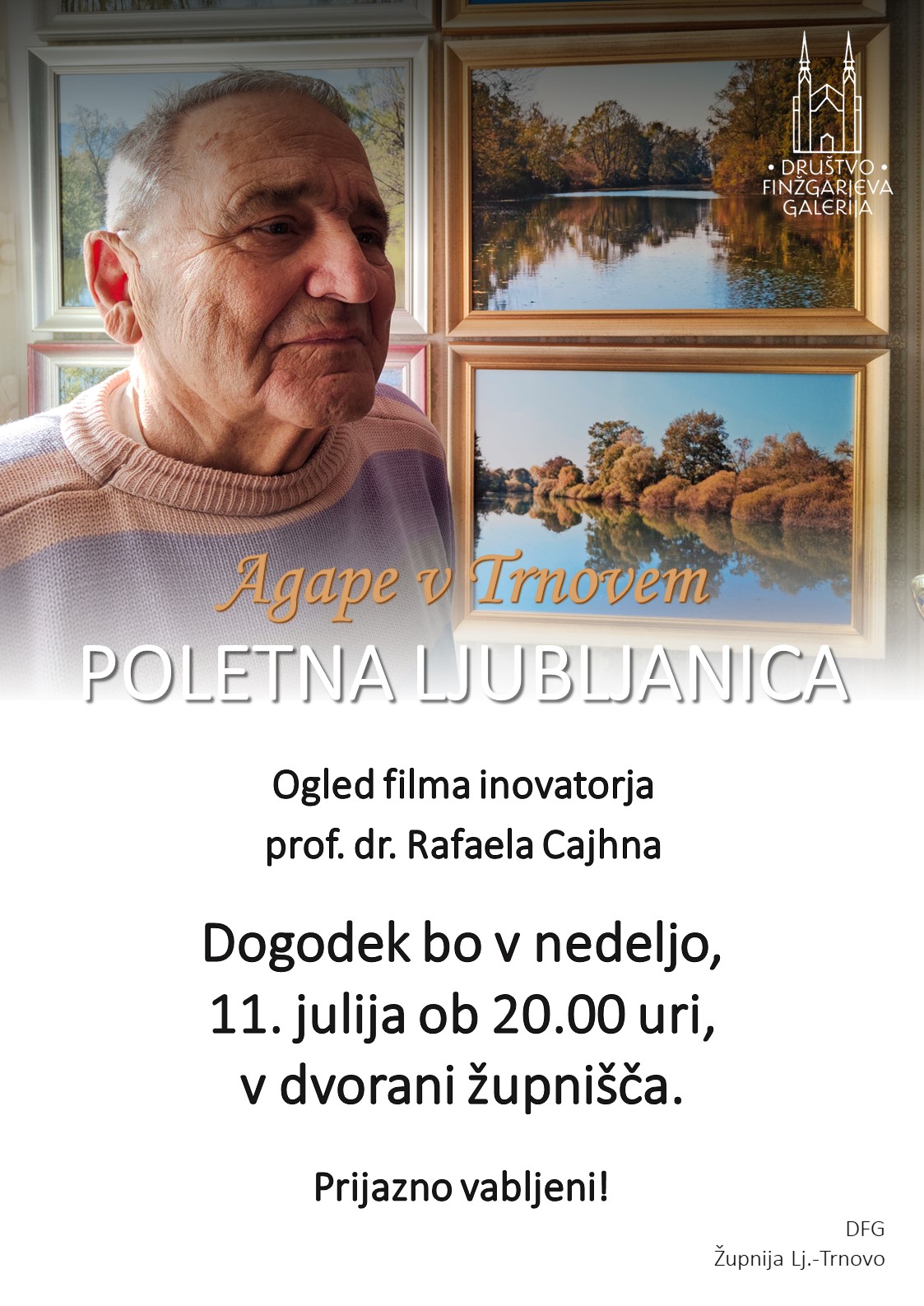 POLETNA LJUBLJANICA Rafael Cajhen Agape v Trnovem FG vabilo