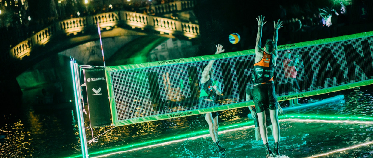 večerni utrinek z Odbojke na Ljubljanici