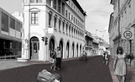 Prikaz Poljanske ceste po prenovi, vir: Medprostor