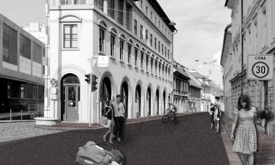 Prikaz Poljanske ceste po prenovi, vir: Medprostor