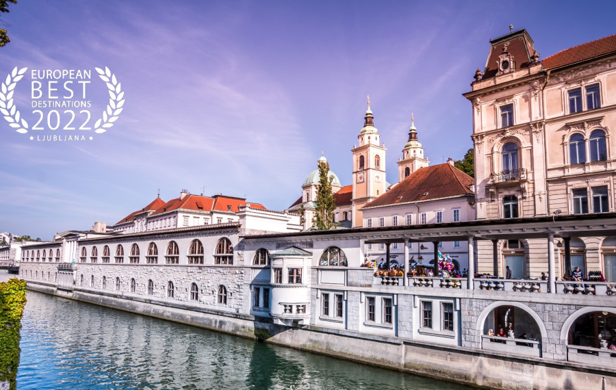 pogled na Plečnokove arkade na osrednji tržnici 