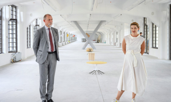 Rektot Univerze v Ljubljani prof dr Gregor Majdic in direktorica Centra Rog Renata Zamida foto Domen Pal 7