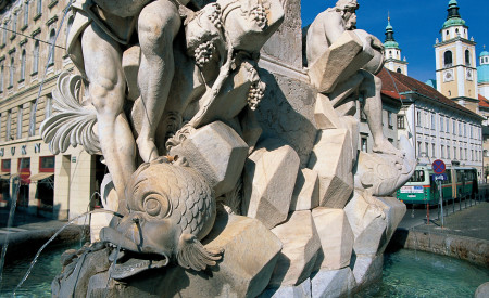 Robba Fountain B.Kladnik Ljubljana Tourism