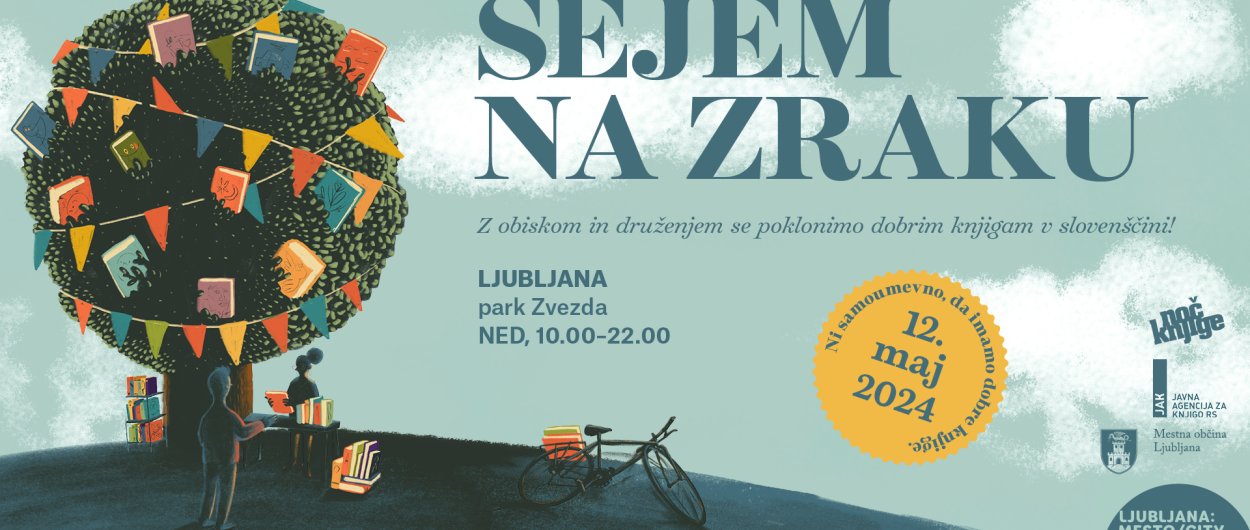 Banner Sejem na zraku 2024. Vir: arhiv pisarna Ljubljane, Unescovega mesta literature