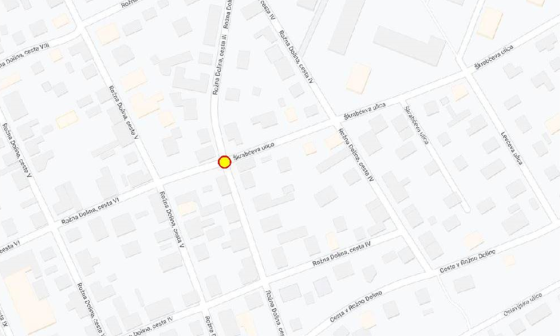 Zemljevid popolne zapore Škrabčeve ulice. Vir: LPT