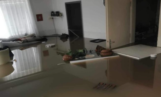 Poplavljen objekt. Foto vir: Slovenski karitas