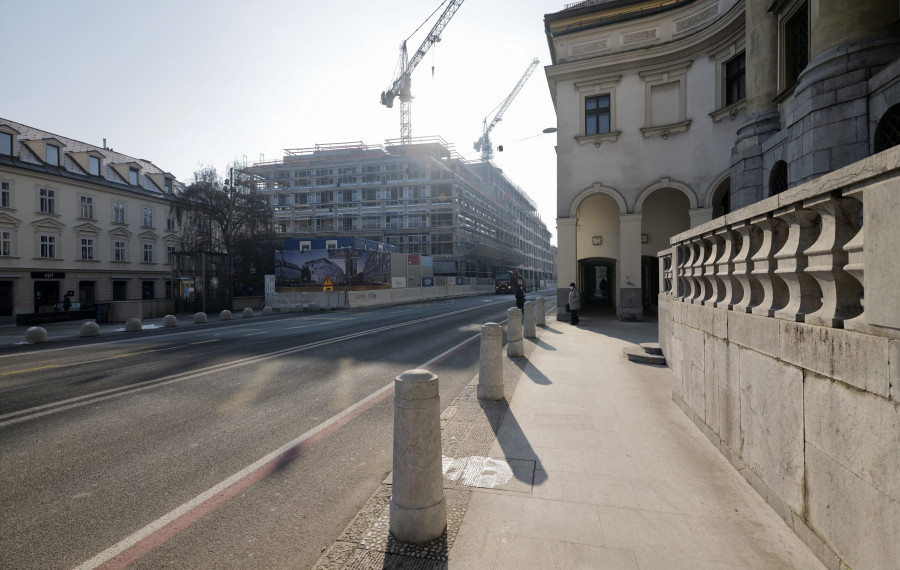 Popolna zapora Slovenske ceste  v sklopu gradbišča »Šumi« Foto vir: Šumijev kvart