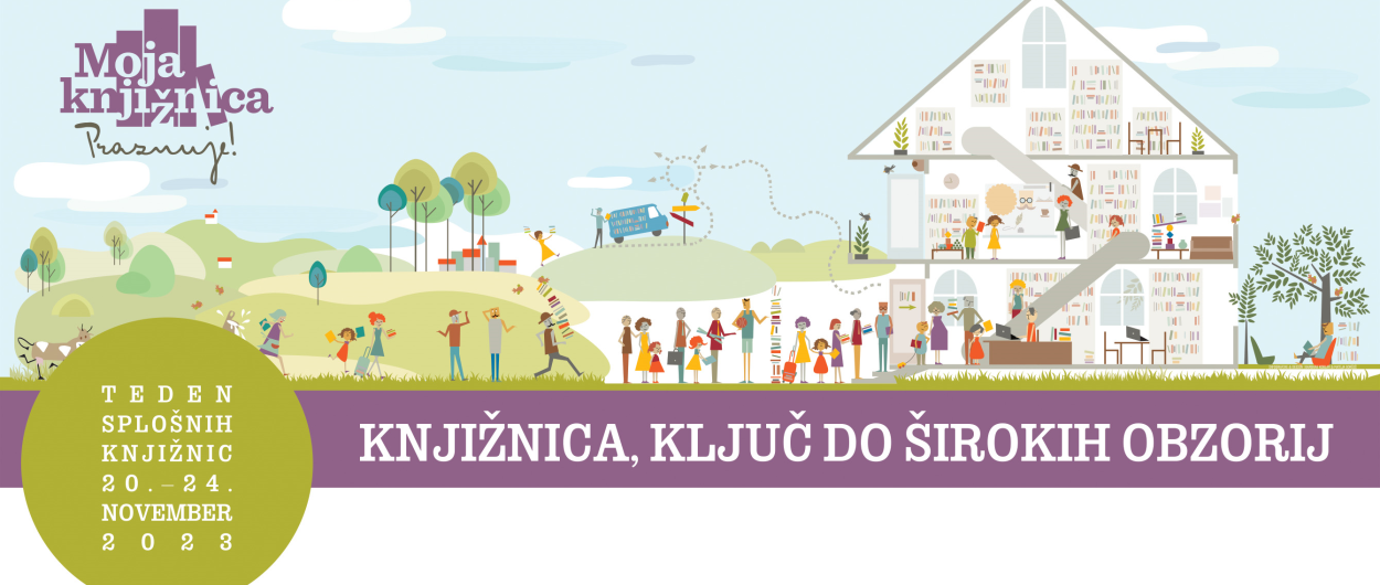 Banner Teden splosnih knjiznic 2023. Foto: Združenje splošnih knjižnic