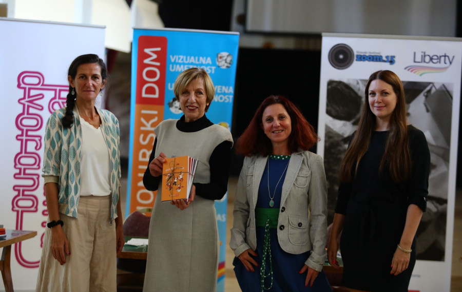 Od leve proti desni: Vesna Tripković, Viktorija Potočnik, Bjanka Kršmanc, in Tadeja Vovk. Foto vir: Pionirski dom