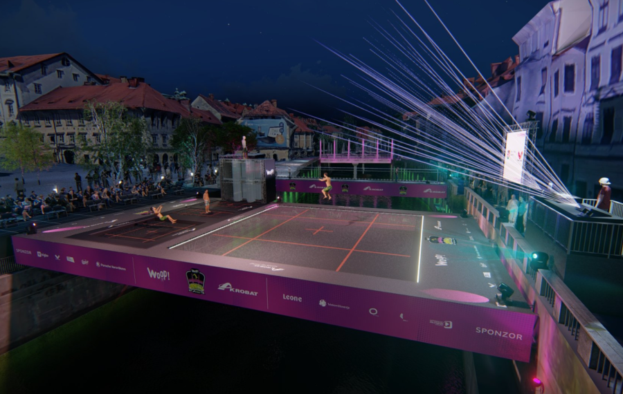 Vizualizacija trampolina nad Ljubljanico, vir: WOOP