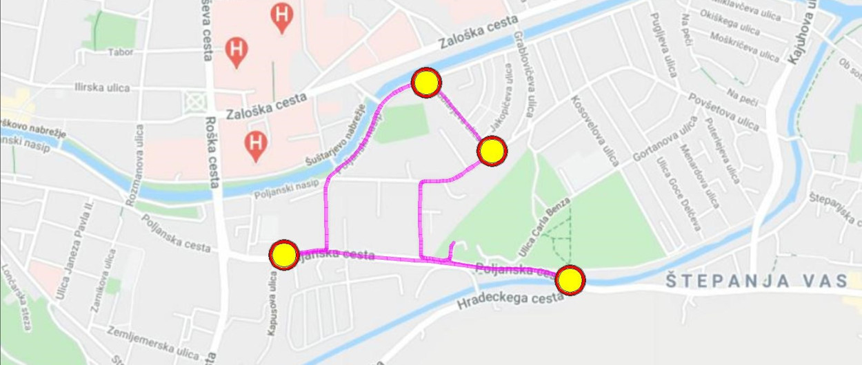 Zemljevid zapore. Vir: LPT