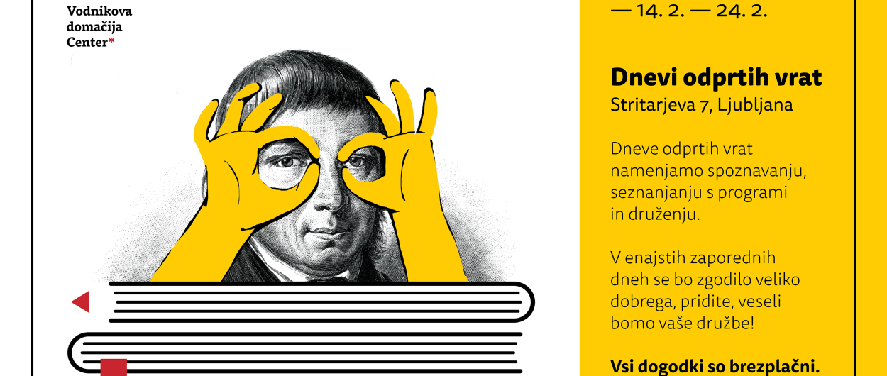 Letak za dneve odprtih vrat. Vir: Vodnikova domačija