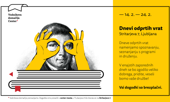 Letak za dneve odprtih vrat. Vir: Vodnikova domačija