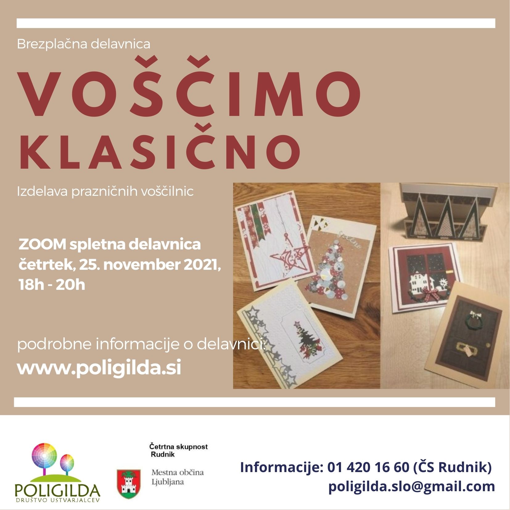 Vabilo Voscimo klasicno voscilnice 25.11.2021 Zoom
