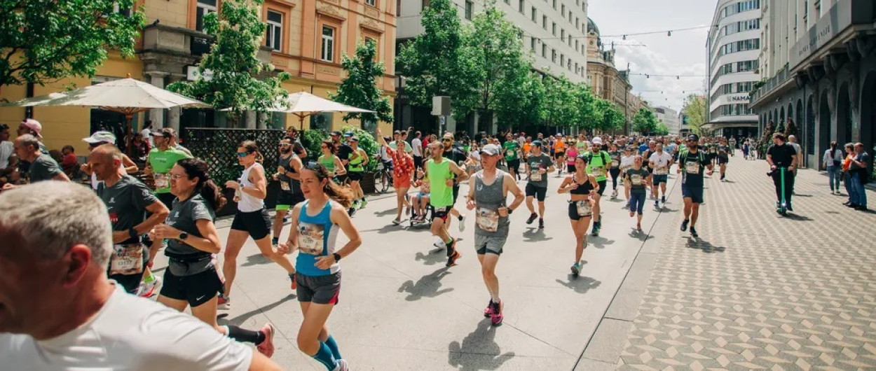Tek po Slovenski cesti. Foto: Timing Ljubljana in Wings For Life