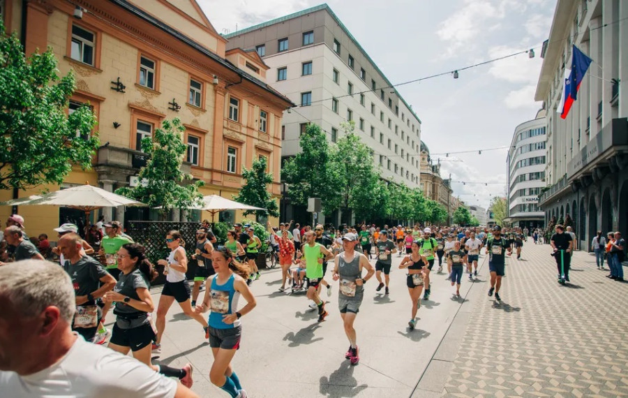 Tek po Slovenski cesti. Foto: Timing Ljubljana in Wings For Life