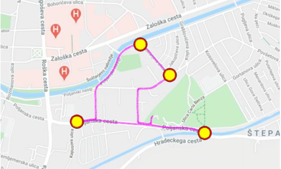 Zemljevid zapor. Vir: LPT