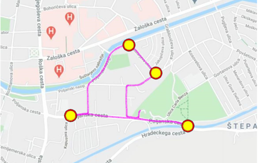 Zemljevid zapor. Vir: LPT
