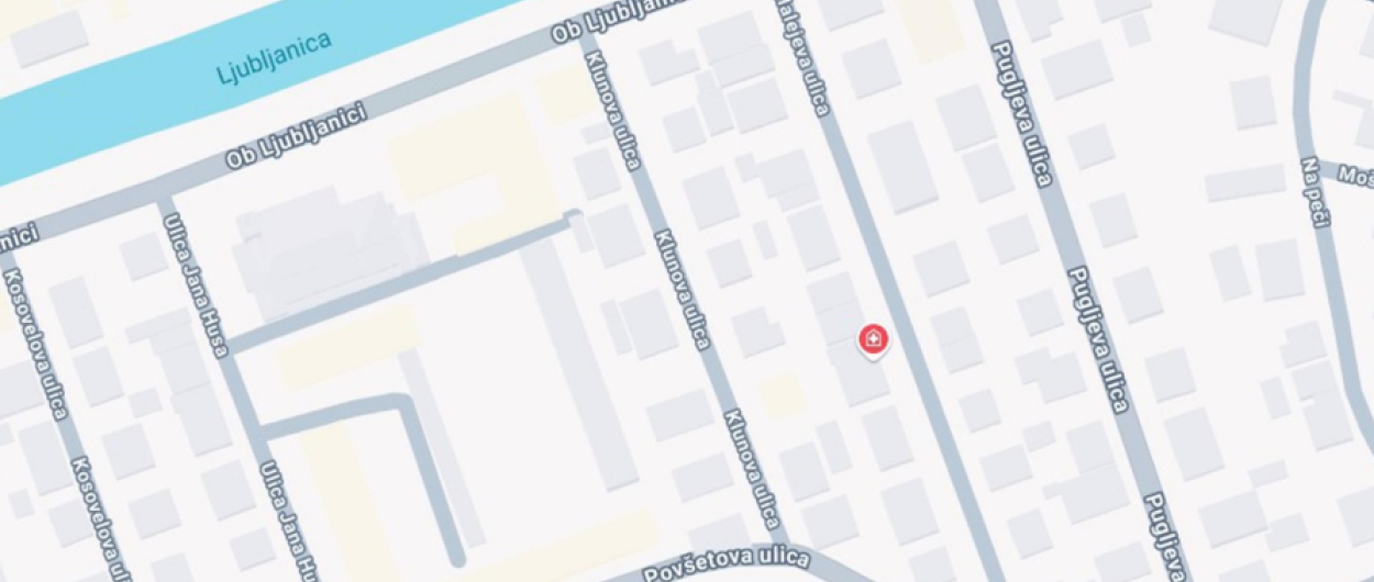 Zemljevid zapore Ob Ljubljanici vir LPT