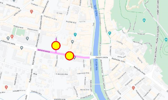 Zemljevid zapore Zoisova. Vir: LPT