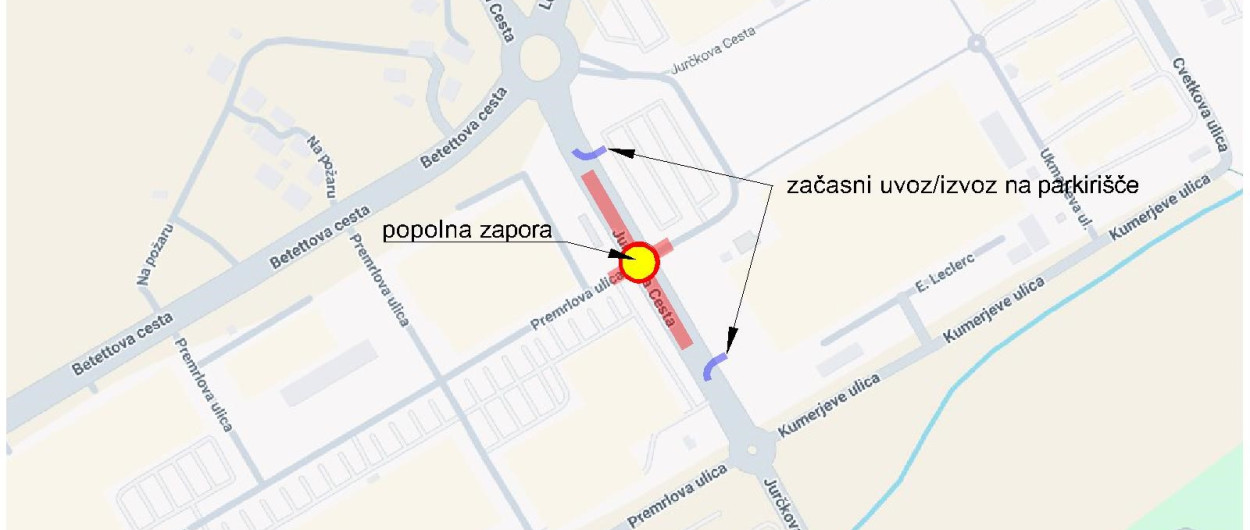 Zemljevid zapore krozisce Rudnik vir LPT
