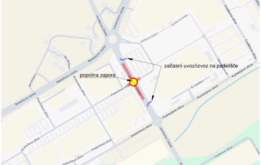 Zemljevid zapore krozisce Rudnik vir LPT