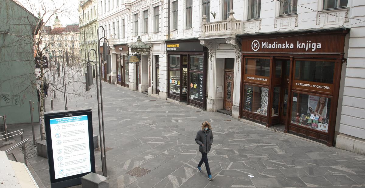 The streets of Ljubljana are empty. Photo: Nik Rovan