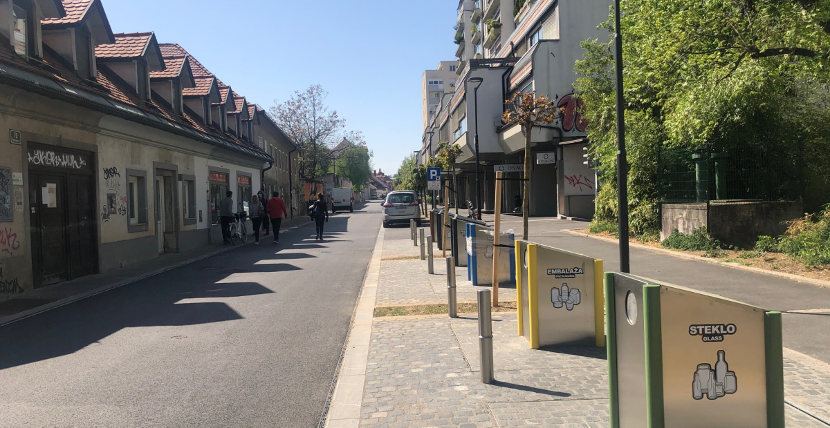 Prenovljena Trubarjeva ulica, april 2020, foto: K. Žirovnik