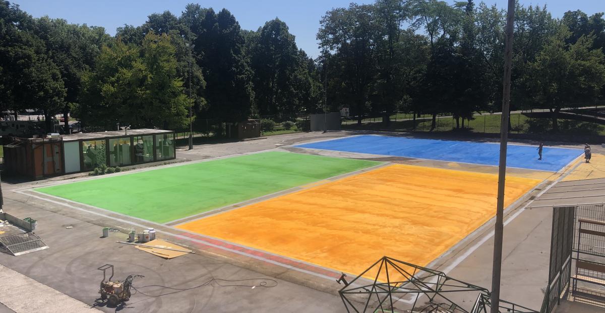 Zunanja igrisca pod halo Tivoli, foto: arhiv JZ Sport Ljubljana 1