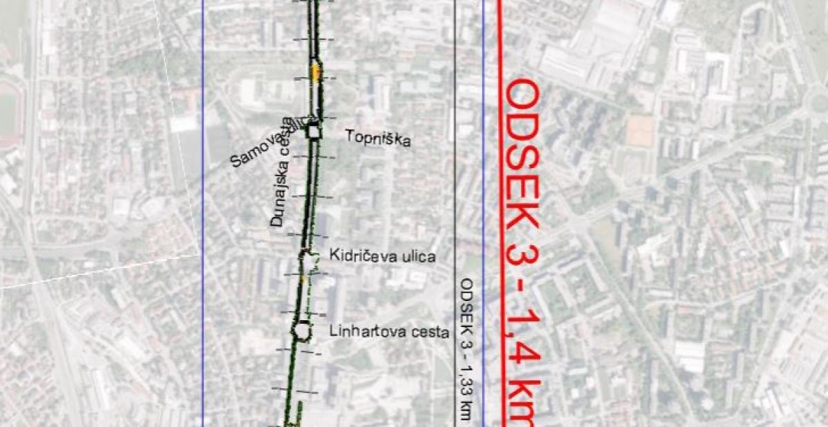 Dunajska rekonstrukcija delna novogradnja kolesarskih in peš površin, foto: arhiv MOL