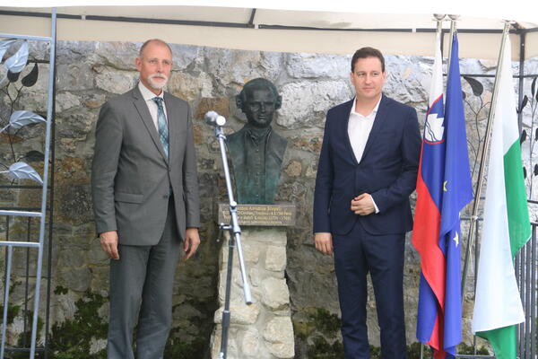 Rektor Univerze v Ljubljani Gregor Majdič in podžupan Boštjan Koritnik. 