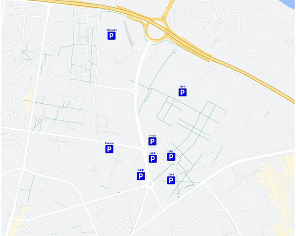 Zemljevid brezplacnih parkirisc ob dnevu mrtvih