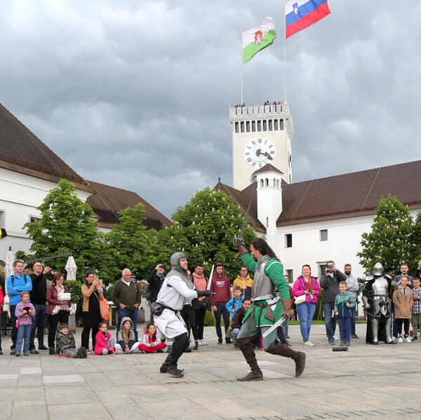 Pravi viteški turnir. Foto: Miha Mally, Ljubljanski grad