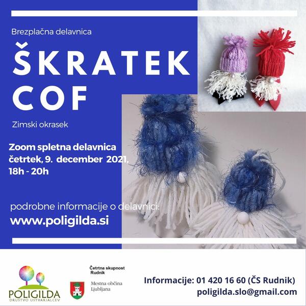 vabilo na delavnico Škratek cof