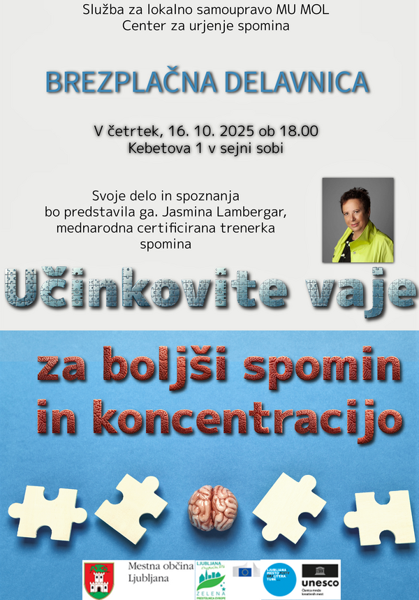 Plakat delavnice. Vir: ČS Šiška