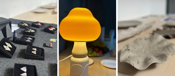 Nakit OXALIS, 3D tiskane lučke Moodfive in keramika Mala Maja. Foto: RRA LUR