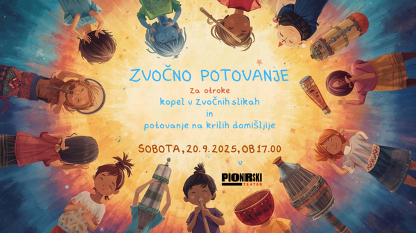 Banner dogodka ZVOCNO POTOVANJE za otroke. Vir: Pionirski dom