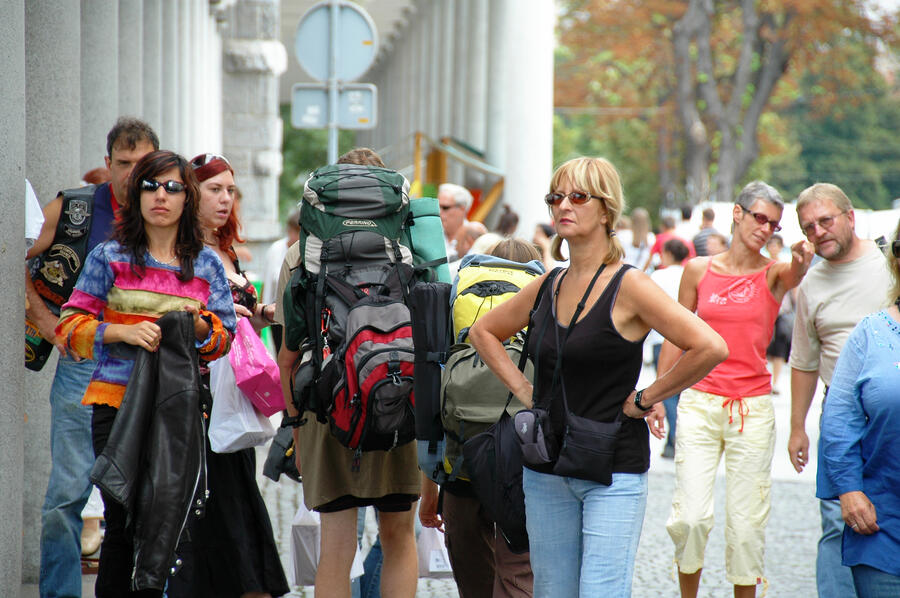 Turisti v Ljubljani